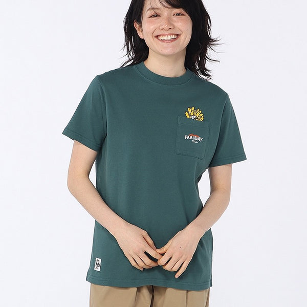 CHUMS ( チャムス ) アンチバグファストフードポケットTシャツ | 半袖 | Tシャツ | 半袖Tシャツ | アパレル | バックプリント | プリントT | オシャレ | 可愛い | 夏服 | お出かけ | レジャー | アウトドア | CH01-2715 | ちゃむす | 虫よけ加工 | ファストフード