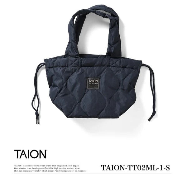 TAION ( タイオン ) ミリタリー ダウントートバッグS | バッグ | 定番 | ダウン | 鞄 | カバン | シンプル | 洗える | トートバッグ | 巾着バッグ | 機能性 | TAION-TT02ML-1-S | 小型バッグ | 小さめ | お出かけ | プレゼント | ギフト | たいおん