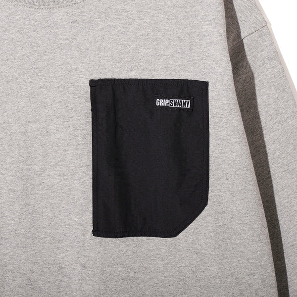 GRIP SWANY ( グリップスワニー ) 【 GSMCT-122 】 GEAR POCKET LS TEE | Tシャツ | ロンT | ロングTシャツ | シンプル | アウトドア | キャンプ | オシャレ | 異素材 | コットン | ぐりっぷすわにー