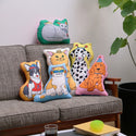DETAIL ( ディテール ) The Enjoy C&D Club Cushion エンジョイ C&D クラブ クッション | 猫イラストクッション | ネコ | クッション | インテリア | ソファ | マイクロファイバー | プレゼント | 3666CGRN | 3666CBLU
