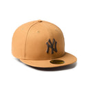 NEW ERA ( ニューエラ ) 59FIFTY MLB Duck Canvas ニューヨークヤンキース ライトブロンズ ヤンキースキャップ MLBキャップ ベースボールキャップ 帽子 メンズ レディース キャップ 14745156