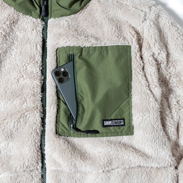 GRIP SWANY ( グリップスワニー ) 【 GSMCT-078 】 CORAL FLEECE JACKET | フリース | ジャケット | 上着 | 冬 | アウター | ポケット | アウトドア | お出かけ | 暖かい | 防寒 | ふわふわ | ぐりっぷすわにー