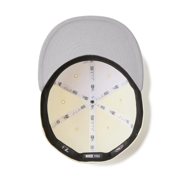 NEW ERA ( ニューエラ ) 59FIFTY MLB 2-Tone ロサンゼルス・ドジャース クロームホワイト/グレー キャップ 帽子 MLB メジャーリーグ ベースボール ドジャース LA Dodgers メンズ レディース ユニセックス フィッテッドキャップ 2トーン カジュアル ストリート 15137384