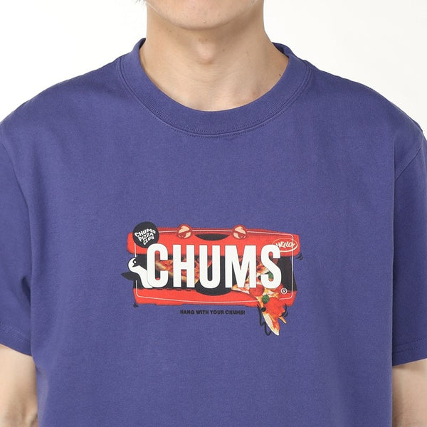 CHUMS ( チャムス ) チャムスピザボックスTシャツ | トップス | Tシャツ | シャツ | 半袖 | ウェア | 夏服 | CH01-2518 | グラフィックTシャツ | コットン | レトロ風 | オシャレ | バックプリント