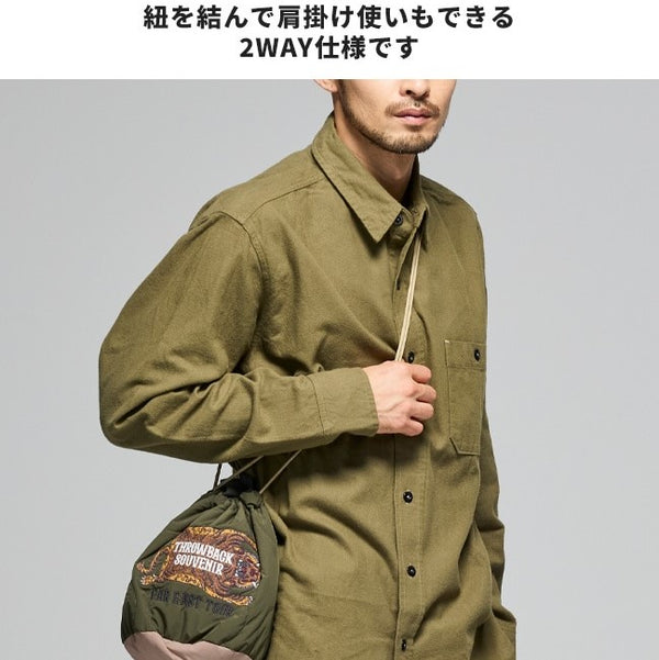 KRIFF MAYER ( クリフメイヤー ) スーベニア刺繍巾着BAG | バッグ | MENS | メンズ | LADYS | レディース | ユニセックス | 巾着バック | 2515117 | 肩掛け | 手持ち | ハンドバッグ | ショルダーバッグ | お出かけ | オシャレ | くりふめいやー