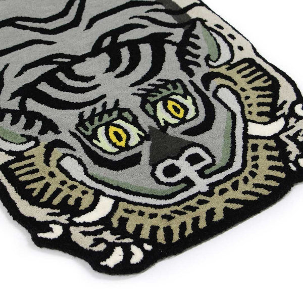 DETAIL ( ディテール ) Tibetan Tiger Rug H1-75 チベタンタイガーラグ | 虎モチーフ | ウールラグ | ラグ | インテリア | 寝室 | ハーフサイズ | 玄関マット | ポイントラグ | 絨毯 | 厚手 | 硬め | 室内 | 虎 | ウール | ハンドメイド | チベット | 3316H1