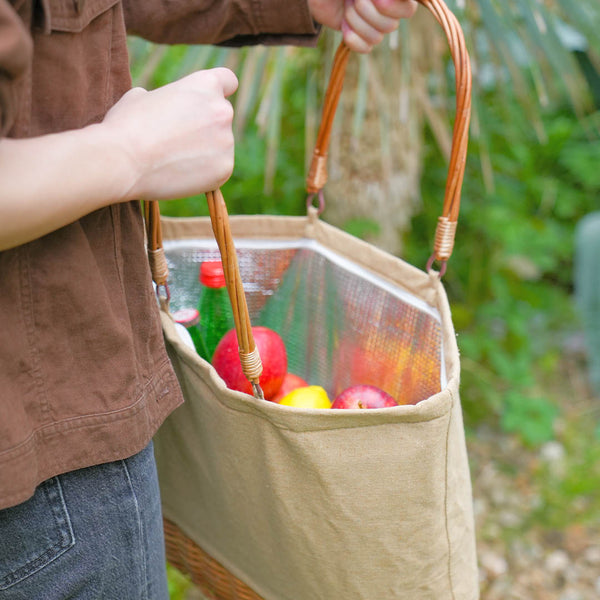 DULTON ( ダルトン ) MARKET TOTE BASKET WITH COOLER マーケット トート バスケット ウィズ クーラー | 保冷バッグ | クーラーバッグ | バスケット | ファスナー | ランチバッグ | 買い物 | ピクニック | キャンプ | デイキャンプ | レトロ | 可愛い | RN-0939 | だるとん