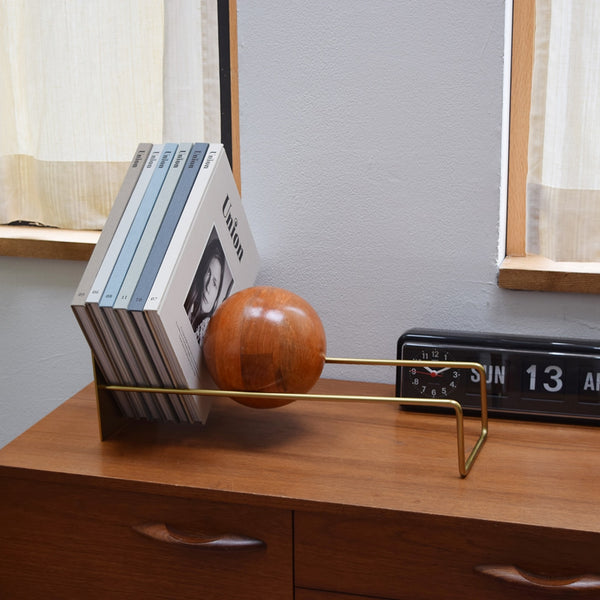 DETAIL ( ディテール ) Slope Bookend " Gold "スロープブックエンド " ゴールド " | 無垢材 | ボール フレーム | 本を飾る | 本立て | 木製ボール | オシャレ | シンプル | 存在感 | H0091GD | でぃてーる