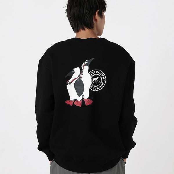 CHUMS ( チャムス ) 守矢努 ツインズクルートップ Twins Crew Top メンズ スウェット トレーナー クルーネック 裏起毛 USAコットン100％ オーバーサイズ ゆったり 長袖 トップス 温故知新 ブービーツインズ ステンシル アート アウトドア キャンプ 秋冬 CH00-1595