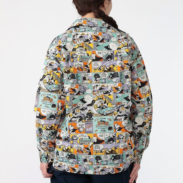 CHUMS ( チャムス ) プリンテッドボックスシャツ 総柄シャツ 半袖シャツ メンズ レディース オーバーサイズ 開襟シャツ ボックスシルエット コットン100％ カジュアル アウトドア キャンプ フェス 旅行 羽織り トップス ブービーバード 柄シャツ ユニセックス 春夏 CH02-1290