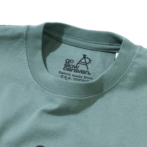 go slow caravan ( ゴースローキャラバン ) USA/C バンジョー猫 TEE | MENS | WOMENS | Tシャツ | 半袖 | ネコ | 半袖Tシャツ | 綿100％ | 可愛い | オシャレ | お出かけ | レジャー | ごーすろーきゃらばん | 361910 | カジュアル