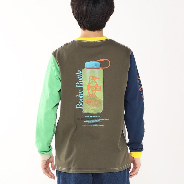 CHUMS ( チャムス ) ブービーボトルロングスリーブTシャツ | ロンT | ロングTシャツ | 長袖 | アパレル | トップス | 長袖Tシャツ | コットン | バックプリント | お出かけ | オシャレ | CH01-2730 | ちゃむす