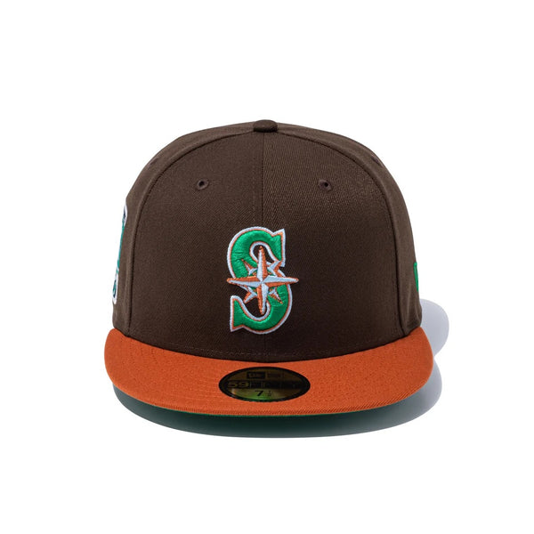 NEW ERA ( ニューエラ ) 59FIFTY Cactus ＆ Grape Fruit シアトル・マリナーズ ウォルナット ラストバイザー | 帽子 | キャップ | オシャレ | 14921970 | フラットバイザー | ユニセックス | お出かけ | 日よけ | にゅーえら