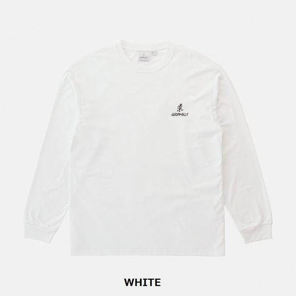 GRAMICCI ( グラミチ ) ワンポイントロゴロングスリーブTシャツ | 長袖 | ウェア | トップス | 長袖Tシャツ | シンプル | G5FU-T100 | カジュアル | ホワイト | ブラック | ぐらみち | ユニセックス | Tシャツ