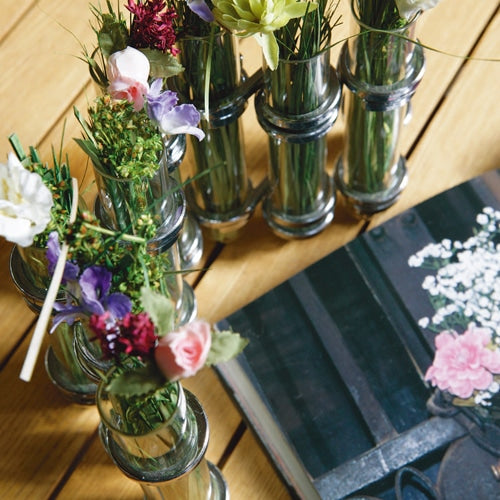 DULTON ( ダルトン ) LINK TUBE VASE リンク チューブ ベース | ゴールド | シルバー | 試験管 | 花瓶 | ガラス | ブラシ付 | オシャレ | ダイニング | 部屋 | 華やか | CH03-V76 | だるとん