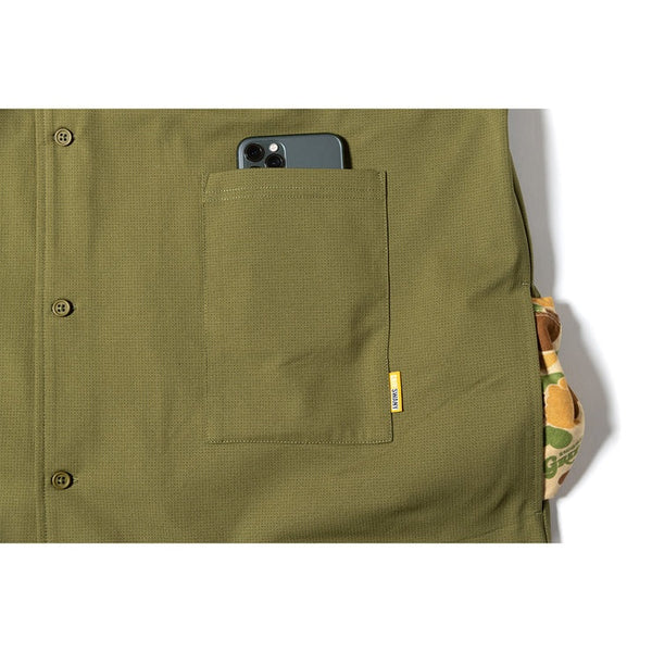 GRIP SWANY ( グリップスワニー ) 【 GSMSH0015 】 GS AIRFLOW SHIRT | シャツ | 半袖シャツ | 襟付き | 速乾性 | 通気性 | アウトドア | レジャー | キャンプ | ポリエステル100% | スマホ入れ | ぐりっぷすわにー