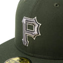 NEW ERA ( ニューエラ ) 59FIFTY MLB Metallic Pewter ピッツバーグ・パイレーツ ダークシーウィード 帽子 キャップ 日よけ アウトドア キャンプ レジャー おしゃれ 野球帽 メンズ レディース ユニセックス 15137346