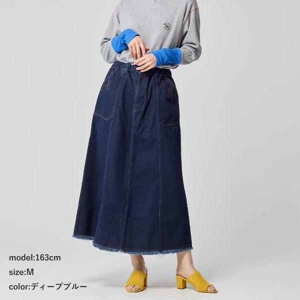 KRIFF MAYER ( クリフメイヤー ) デニムウエスタンスカート | LADYS | レディース | W2534009 | スカート | ロングスカート | 春 | オシャレ | 綿100% | ヴィンテージライク | デニムスカート | くりふめいやー
