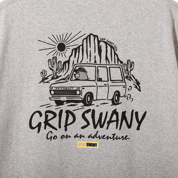 GRIP SWANY ( グリップスワニー ) 【 GSMCT-121 】 TRAVELING BEAR TEE | 半袖Tシャツ | 半袖 | Tシャツ | シンプル | コットン | プリントT | アパレル | レジャー | お出かけ | アウトドア | キャンプ | ぐりっぷすわにー