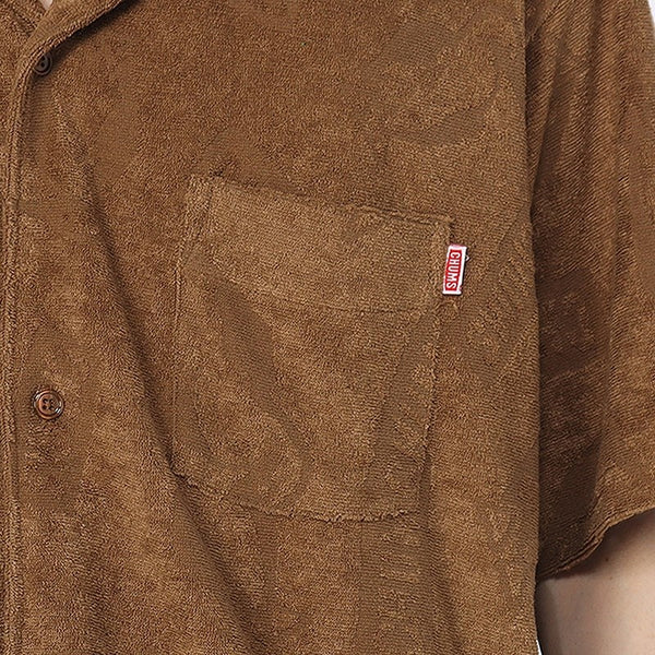 CHUMS ( チャムス ) チャムリーパイルショートスリーブシャツ | 半袖 | シャツ | オーバーサイズ | 夏服 | メンズ | 襟シャツ | パイル素材 | ゆったり | ふんわり | お出かけ | オシャレ | CH02-1265 | ちゃむす