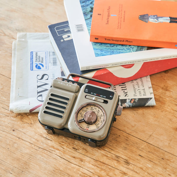 RELAX ( リラックス ) マルチレトロラジオ リラックス レトロ 多機能防災ラジオ 防災ラジオ Bluetooth スピーカー 防災 小型 ライト 懐中電灯 手回し充電 モバイルバッテリー 昭和レトロ ワイヤレススピーカー アウトドア