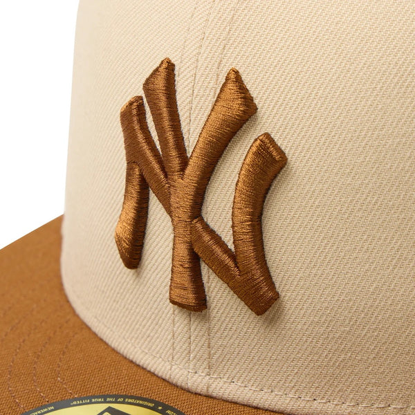 NEW ERA ( ニューエラ ) 59FIFTY Powered by GORO MIN-NANO ニューヨーク・ヤンキース オーツミルク/ティラミス 帽子 キャップ アウトドア 中津川吾郎 ポリエステル 15175514 おしゃれ