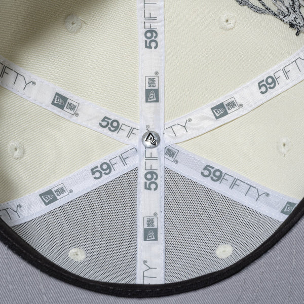 NEW ERA ( ニューエラ ) 59FIFTY 鳥獣戯画 New Era クロームホワイト ブラックバイザー | 帽子 | キャップ | 日よけ | アウトドア | キャンプ | レジャー | ユニセックス | ポリエステル | コットン | 14940845 | にゅーえら