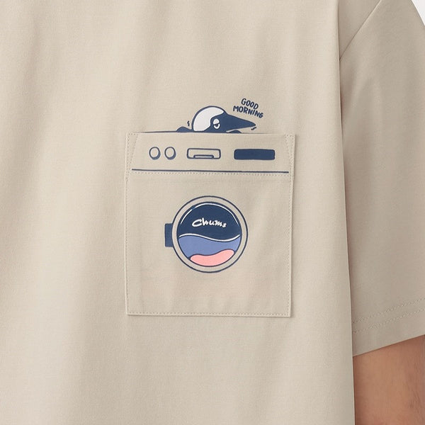 CHUMS ( チャムス ) ドライサンデーモーニングポケットTシャツ | 半袖 | Tシャツ | 半袖Tシャツ | バックプリント | プリントT | アパレル | トップス | オシャレ | お出かけ | アウトドア | キャンプ | UVカット | 遮熱 | ドライ | 夏服 | CH01-2761 | ちゃむす
