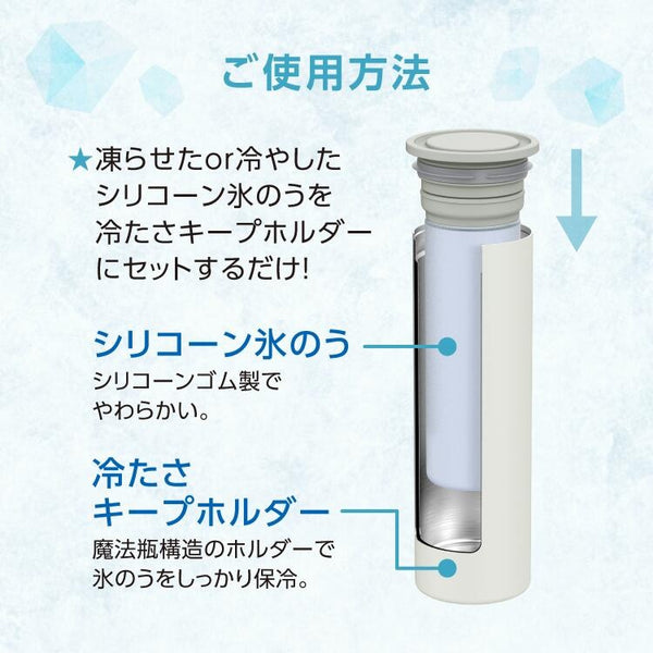Peacock ( ピーコック ) ネッククーラー アイスパック 氷のう 氷嚢 水筒型 熱中症対策グッズ 首 長時間 通学 通勤 暑さ対策 グッズ 魔法瓶ホルダー 保冷 アイスバッグ 結露しない 冷却 冷却グッズ ひんやり 長持ち 冷やす ゴルフ 氷 長持ち ABB-16