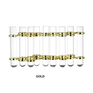 DULTON ( ダルトン ) LINK TUBE VASE リンク チューブ ベース | ゴールド | シルバー | 試験管 | 花瓶 | ガラス | ブラシ付 | オシャレ | ダイニング | 部屋 | 華やか | CH03-V76 | だるとん