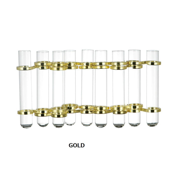 DULTON ( ダルトン ) LINK TUBE VASE リンク チューブ ベース | ゴールド | シルバー | 試験管 | 花瓶 | ガラス | ブラシ付 | オシャレ | ダイニング | 部屋 | 華やか | CH03-V76 | だるとん