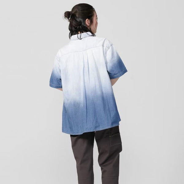 KRIFF MAYER ( クリフメイヤー ) グラデーションライトオンスデニムシャツ | LADYS | W2554000 | レディース | 軽い | 軽量 | 着やせ効果 | 春夏 | 半袖 | カジュアル | 古着風 | オシャレ | 薄手 | くりふめいやー