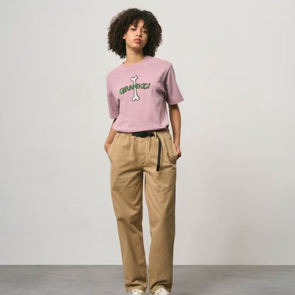GRAMICCI ( グラミチ ) ボーンTシャツピグメントダイ Tシャツ 半袖Tシャツ カットソー クルーネック ユニセックス トップス コットン ピグメントダイ ヴィンテージライク 古着風 カジュアル アウトドア キャンプ レジャー タウンユース 春夏 グラミチTシャツ G6FM-T100
