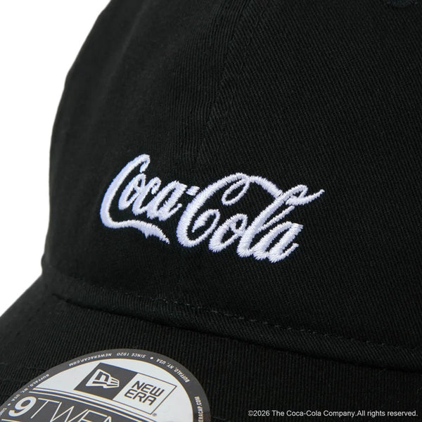 NEW ERA ( ニューエラ ) 9TWENTY Coca-Cola コカ･コーラ ブラック キャップ 帽子 ベースボールキャップ コカコーラ ロゴキャップ メンズ レディース ユニセックス 男女兼用 カジュアル ストリート ブランドキャップ アジャスタブル サイズ調整可能 黒 ブラック 15154853