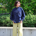 KRIFF MAYER ( クリフメイヤー ) カットオフバンドカラーデニムシャツ | LADYS | W2535118 | レディース | シャツ | 長袖 | 綿100% | デニム | 着回し | お出かけ | ウェア | デニムシャツ | くりふめいやー | 春服 | カジュアル
