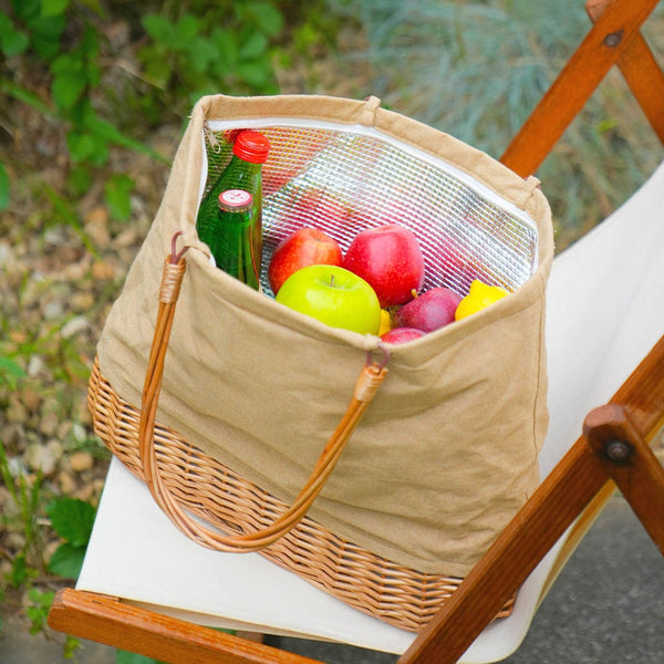 DULTON ( ダルトン ) MARKET TOTE BASKET WITH COOLER マーケット トート バスケット ウィズ クーラー | 保冷バッグ | クーラーバッグ | バスケット | ファスナー | ランチバッグ | 買い物 | ピクニック | キャンプ | デイキャンプ | レトロ | 可愛い | RN-0939 | だるとん
