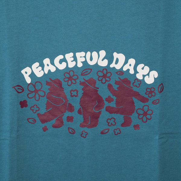 COBMASTER ( コブマスター ) COB PEACEFULDAYS TEE | シャツ | 半袖 | ウェア | トップス | 春夏 | レジャー | 定番 | Tシャツ | 綿100% | プリント | ホワイト | イエロー | ラベンダー | ブルー | 81149000 | カジュアル | こぶますたー