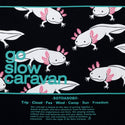 go slow caravan ( ゴースローキャラバン ) USA/C スクエアLOGOバックプリントゆったりTEE MENS メンズ Tシャツ 半袖 カジュアル 綿100％ ワンポイント バックプリント ウーパールーパー 361915B