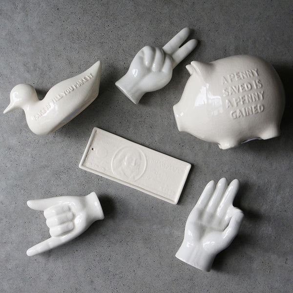 DETAIL ( ディテール ) Crackle Piggy Bank | クラックル ピギー バンク | ぽってり | ヴィンテージ | ブタの貯金箱 | 貯金箱 | 陶器 | インテリア | 可愛い | シンプル | プレゼント | ギフト | 3724P | 白色 | ホワイト | でぃてーる