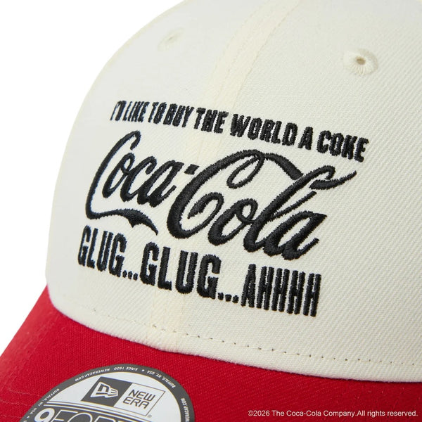 NEW ERA ( ニューエラ ) 9FORTY Coca-Cola コカコーラ クロームホワイト スカーレット キャップ 帽子 メンズ レディース 男女兼用 ベースボールキャップ コカ・コーラ ロゴ カジュアル ストリート 15154814