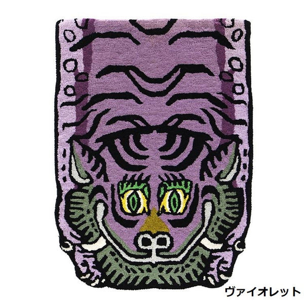 DETAIL ( ディテール ) Tibetan Tiger Rug H1-75 チベタンタイガーラグ | 虎モチーフ | ウールラグ | ラグ | インテリア | 寝室 | ハーフサイズ | 玄関マット | ポイントラグ | 絨毯 | 厚手 | 硬め | 室内 | 虎 | ウール | ハンドメイド | チベット | 3316H1