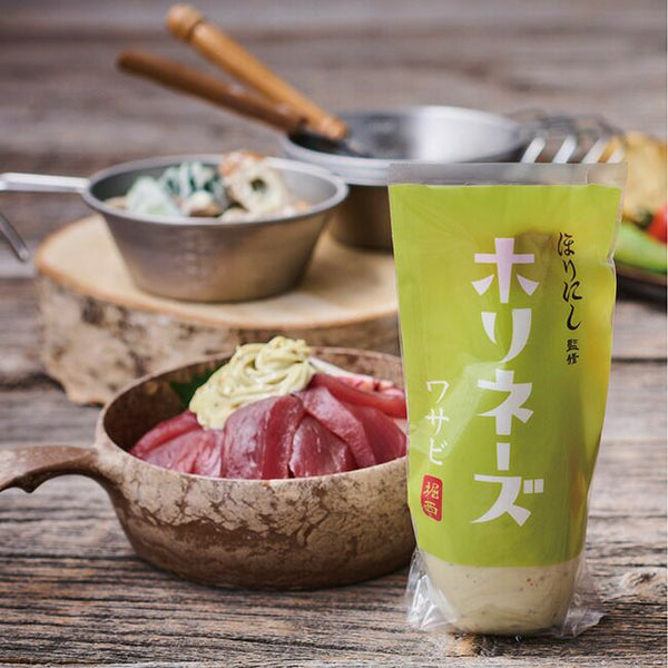 ホリネーズワサビ | ほりにし | マヨネーズ | アウトドアスパイス | 調味料 | わさび | 辛味 | 香り | 上品 | 旨み | 旨味 | アウトドア | キャンプ | キッチン | 美味しい | コク | クセになる