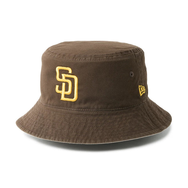 NEW ERA ( ニューエラ ) バケット01 リバーシブル MLB Bucket Hat サンディエゴ・パドレス アッシュブラウン/ウォルナット | 帽子 | バケットハット | バケハ | 可愛い | オシャレ | 日よけ | ロゴ | コットン | カジュアル | 14744769 | にゅーえら | リバーシブル