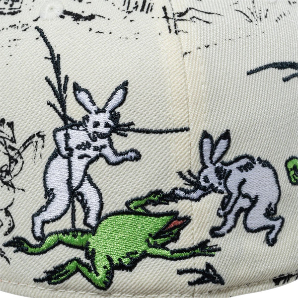 NEW ERA ( ニューエラ ) 59FIFTY 鳥獣戯画 オールオーバー クロームホワイト | 帽子 | キャップ | 日よけ | 兎 | 猿 | 猫 | 蛙 | コラボ | ポリエステル | コットン | お出かけ | オシャレ | 14940846 | にゅーえら