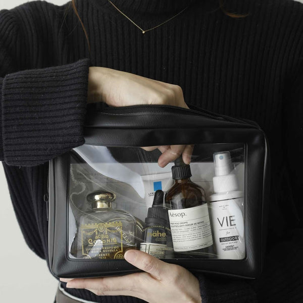 HIGHTIDE ( ハイタイド ) パッキングポーチ L | ポーチ | 透明窓 | シンプル | アウトドア | 旅行 | キャンプ | レジャー | 収納 | 小物入れ | 化粧ポーチ | ネーエ | プレゼント | ギフト | GB248 | はいたいど | PVC