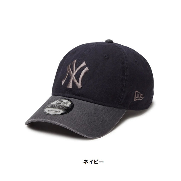 NEW ERA ( ニューエラ ) 9TWENTY Washed Duck ニューヨーク ・ ヤンキース | 帽子 | キャップ | 日よけ | シンプル | ユニセックス | サイズ調整 | レジャー | アウトドア | キャンプ | 14388748 | 14388747 | にゅーえら | クロスストラップ