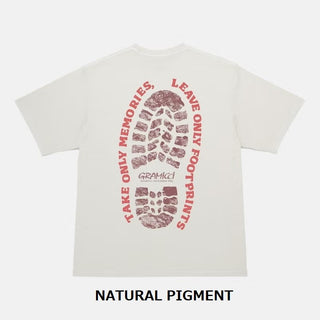 GRAMICCI ( グラミチ ) FOOTPRINTS TEE PIGMENT DYED フットプリントTシャツピグメントダイ | シャツ | Tシャツ | アパレル | 半袖 | 半袖Tシャツ | G6SU-T119 | カジュアル | バックプリント | ぐらみち