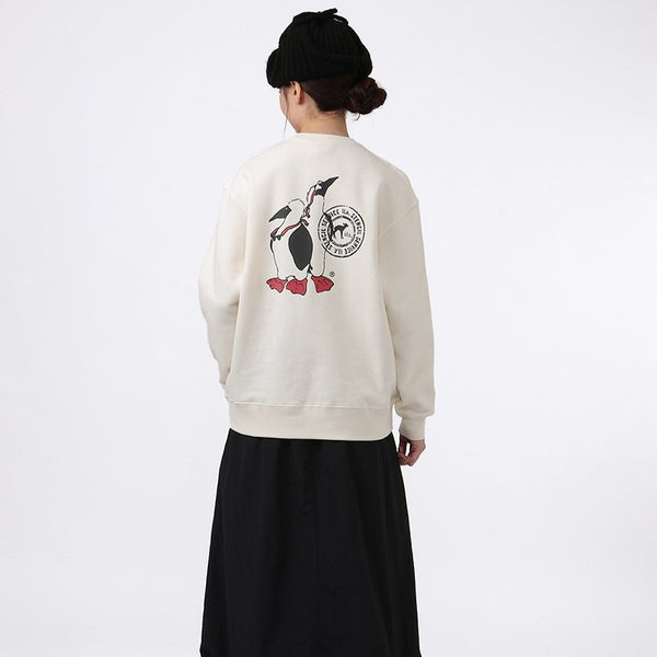 CHUMS ( チャムス ) 守矢努 ツインズクルートップ Twins Crew Top メンズ スウェット トレーナー クルーネック 裏起毛 USAコットン100％ オーバーサイズ ゆったり 長袖 トップス 温故知新 ブービーツインズ ステンシル アート アウトドア キャンプ 秋冬 CH00-1595