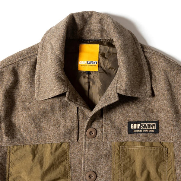 GRIP SWANY ( グリップスワニー ) 【 GSMJ-058 】 MACKINAW JACKET | ジャケット | アウター | 上着 | アウトドア | レジャー | キャンプ | 冬 | 防寒 | マッキノージャケット | ウール調 | メンズ | アパレル | ウェア | ぐりっぷすわにー