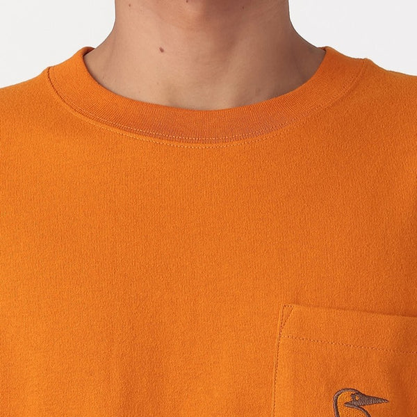 CHUMS ( チャムス ) ブービーフェイスポケットブラッシュドロングスリーブTシャツ 長袖Tシャツ ロンT メンズ レディース ユニセックス ブービーバード ポケットTシャツ コットン 綿100％ ブラッシュド 裏起毛風 秋冬 春 トップス カジュアル タウンユース 普段着 CH01-2670